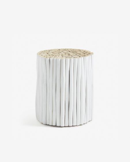 Mesa auxiliar Filip Ø 35 cm blanco