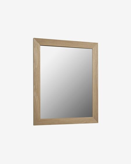 Espejo Wilany marco ancho de MDF con acabado natural 47 x 57,5 cm