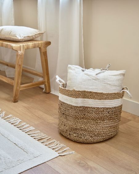 Cesta Saht natural y blanco