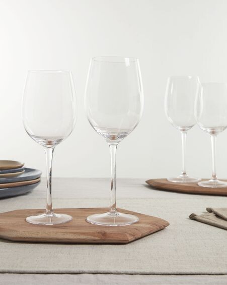 Tabla de servir Romina en forma de heptágono de madera maciza de acacia