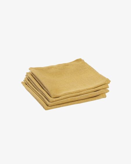 Set Samay de 4 servilletas mostaza