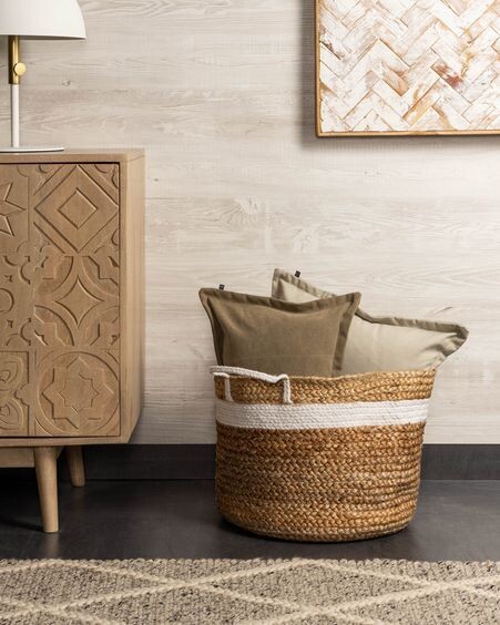 Cesta Saht natural y blanco