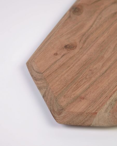 Tabla de servir Romina en forma de heptágono de madera maciza de acacia