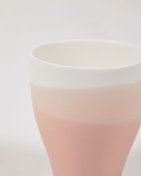 Taza Sayuri de porcelana rosa y blanco