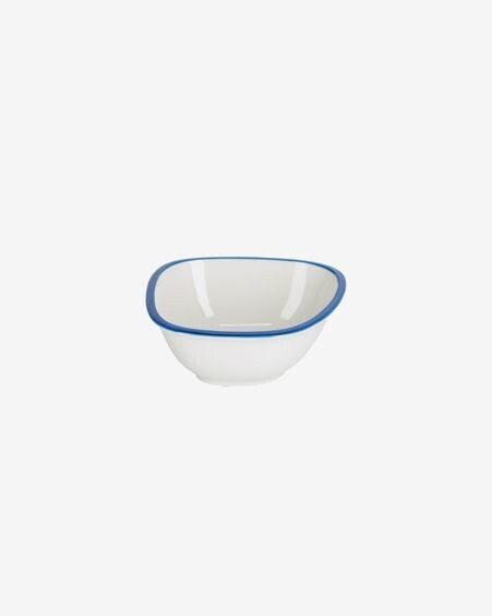 Bol pequeño Odalin de porcelana blanco y azul