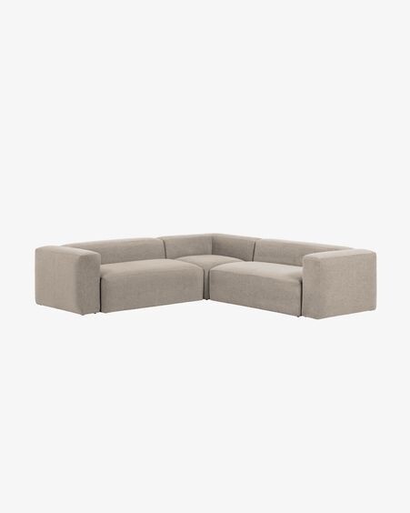 Sofá rinconero Blok 4 plazas beige 290 x 290 cm Sofá rinconero Blok 4 plazas beige 290 x 290 cm