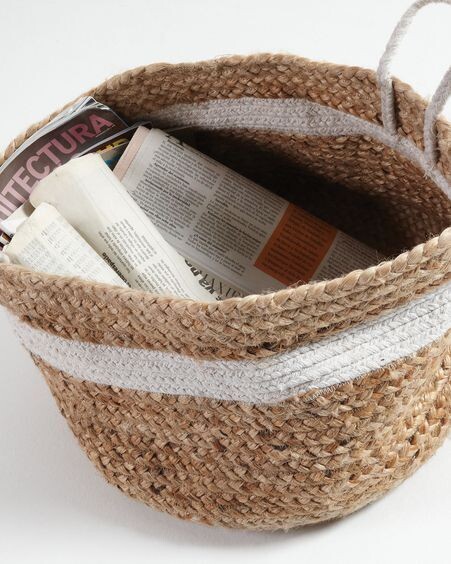 Cesta Saht natural y blanco
