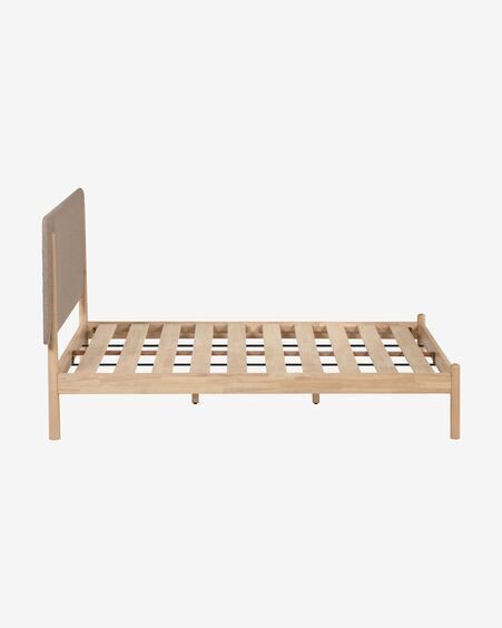 Cama Shayndel de madera maciza de caucho 160 x 200 cm