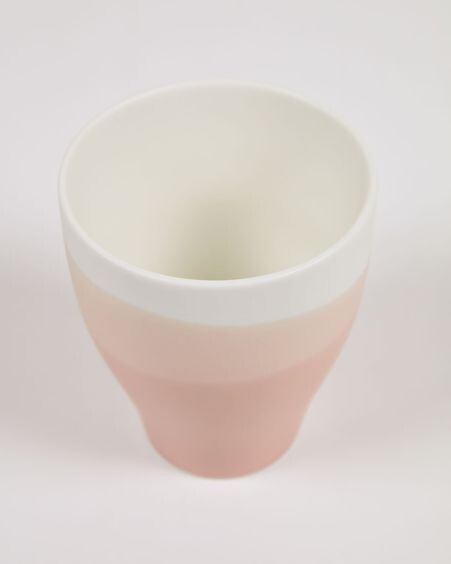 Taza Sayuri de porcelana rosa y blanco