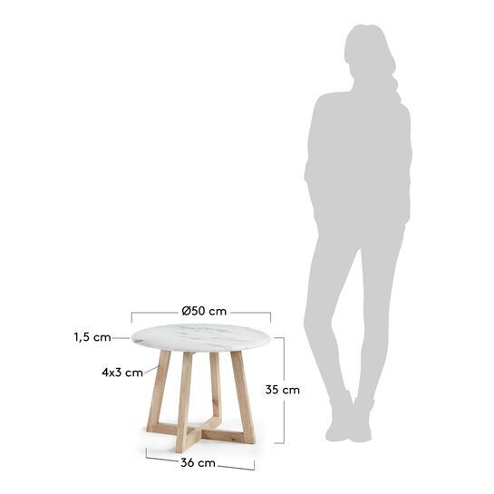 Mesa auxiliar Haylo Ø 50 cm