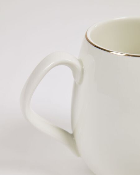 Taza Taisia de porcelana blanco