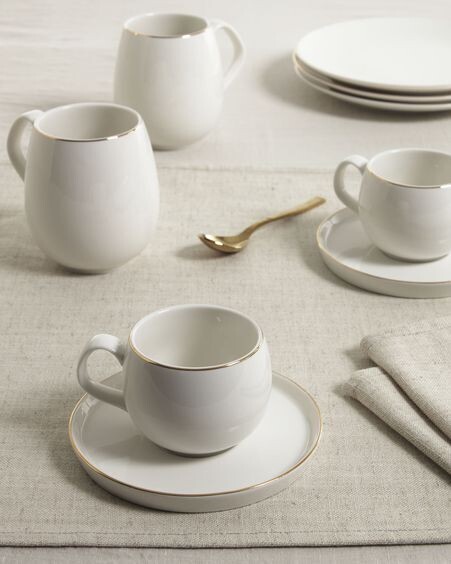 Taza Taisia de porcelana blanco