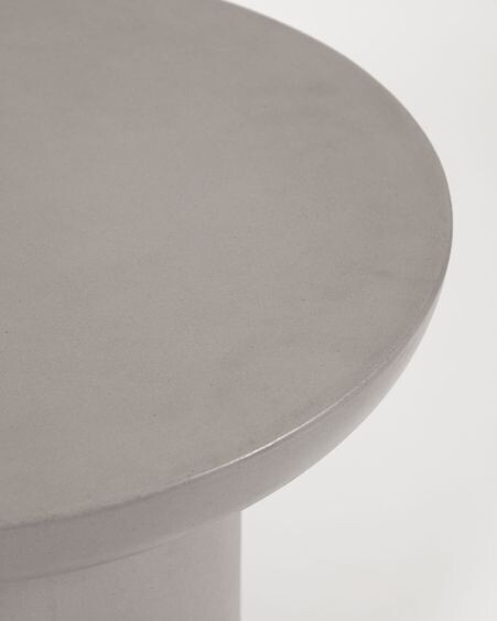 Mesa auxiliar redonda de exterior Taimi de cemento Ø 50 cm
