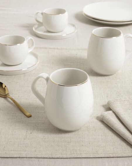 Taza Taisia de porcelana blanco