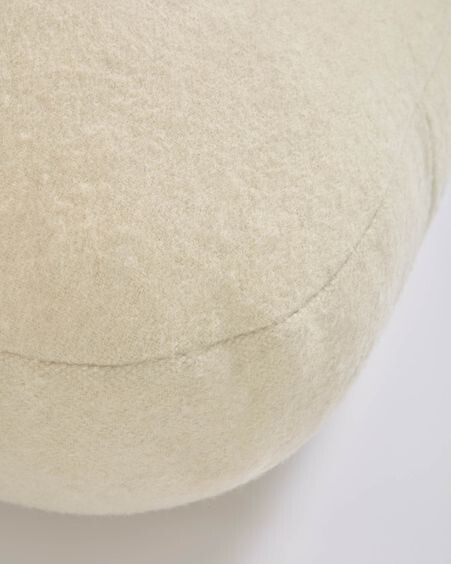Puf Gaby 100% lana beige