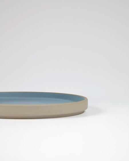 Plato de postre Midori cerámica azul