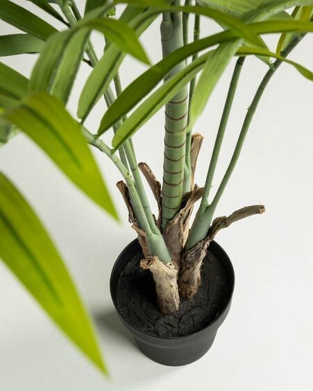 Planta artificial Palmera de bambú con maceta negro 170 cm