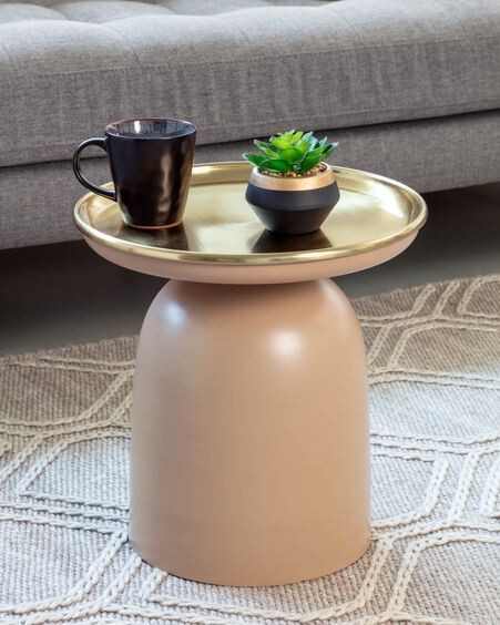 Planta artificial Consolva con maceta de cerámica negro y dorado 10 cm