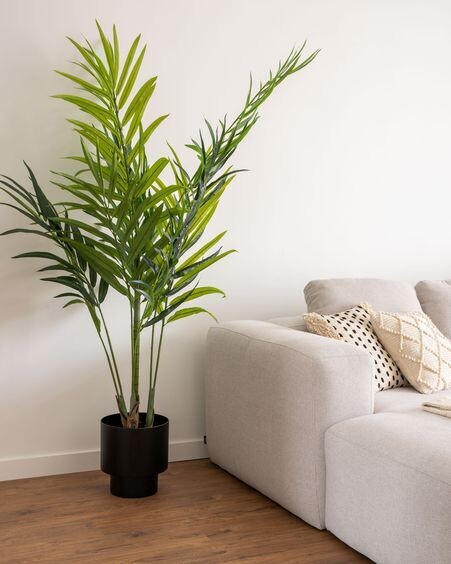 Planta artificial Palmera de bambú con maceta negro 170 cm