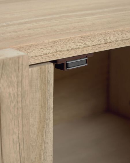 Aparador Rexit madera maciza y chapa mindi con ratán 180 x 70 cm
