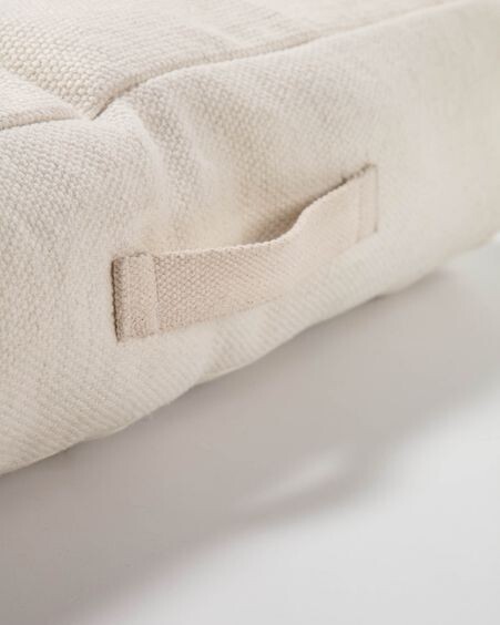 Cojín para suelo Sarit 100% algodón blanco 60 x 60 cm