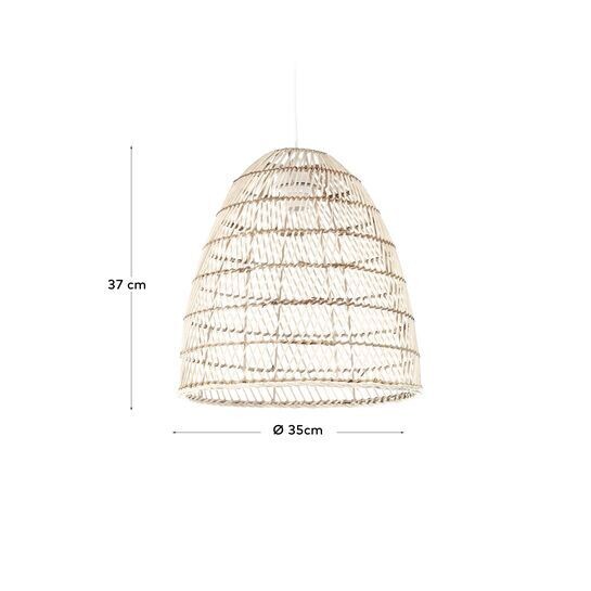 Pantalla lámpara de techo Dunya 100% ratán con acabado natural Ø 35 cm
