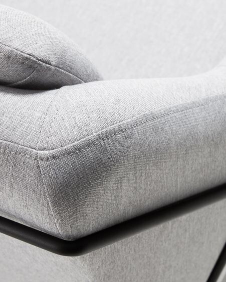 Sofá Brida 2 plazas gris 128 cm