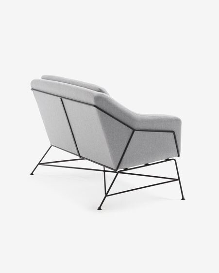 Sofá Brida 2 plazas gris 128 cm