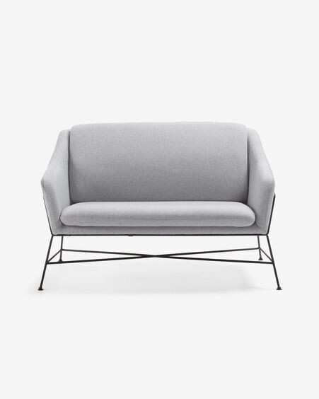 Sofá Brida 2 plazas gris 128 cm