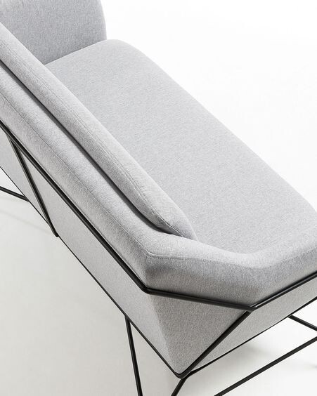 Sofá Brida 2 plazas gris 128 cm