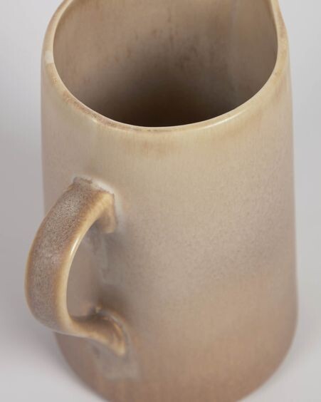Jarra de leche Vreni de cerámica beige