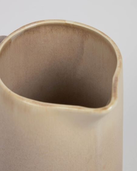 Jarra de leche Vreni de cerámica beige