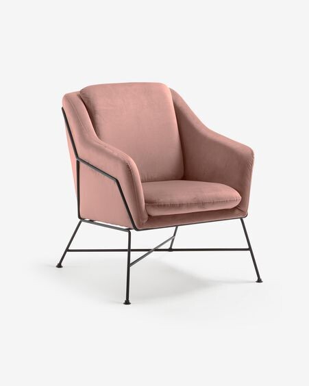 Butaca Brida terciopelo rosa
