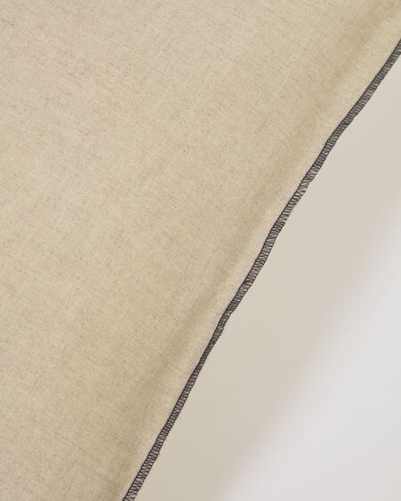 Funda cojín Elea 100% lino beige 45 x 45 cm