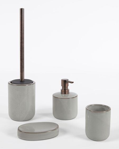 Escobilla de baño Chavela de cerámica gris