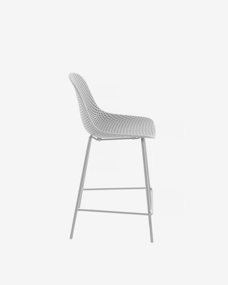 Taburete exterior Quinby blanco altura 65 cm