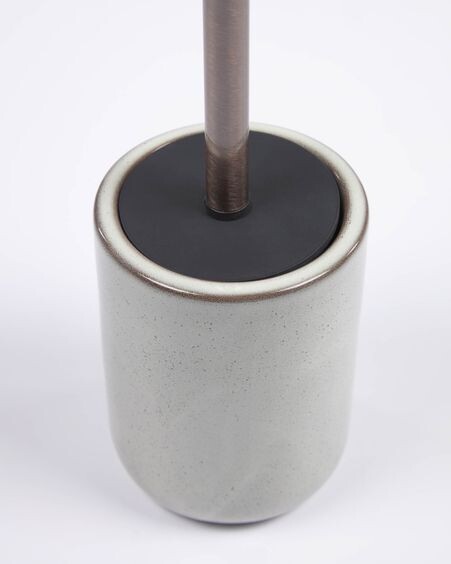 Escobilla de baño Chavela de cerámica gris