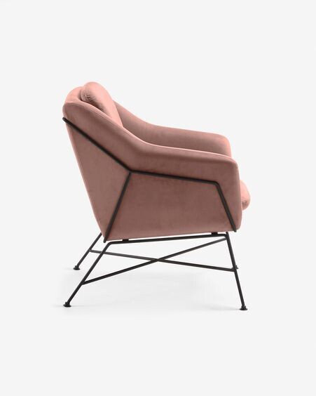 Butaca Brida terciopelo rosa