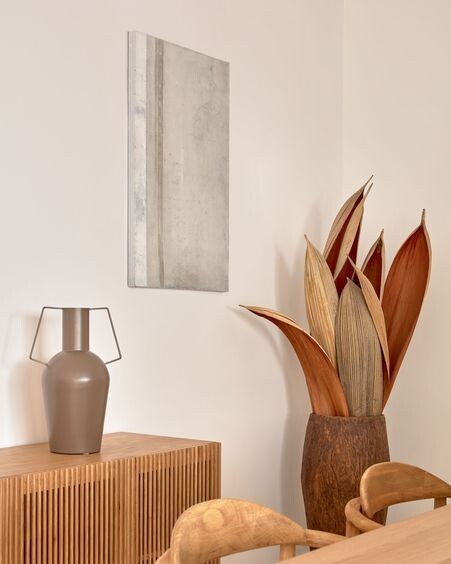 Lienzo Vespera blanco y gris 60 x 90 cm