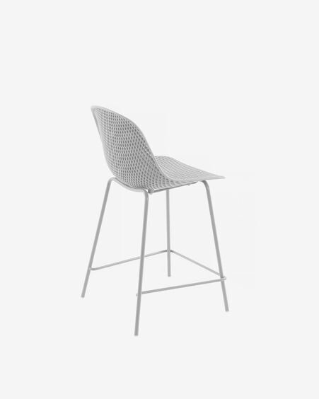 Taburete exterior Quinby blanco altura 65 cm