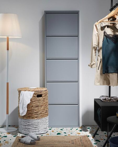 Zapatero Ode 50 x 168,5 cm 5 puertas gris