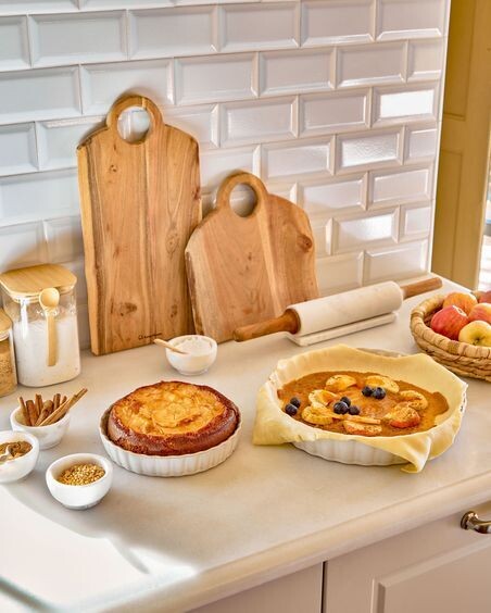 Tabla de servir rectangular Syriana de madera maciza de acacia