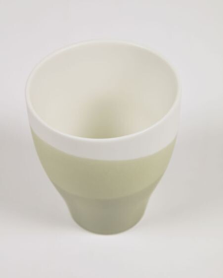 Taza Sayuri de porcelana verde y blanco