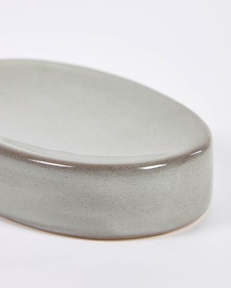 Jabonera Chavela de cerámica gris