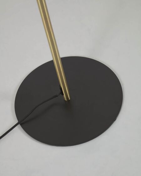 Lámpara de pie Eglantina de metal con acabado pintado negro