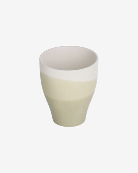 Taza Sayuri de porcelana verde y blanco
