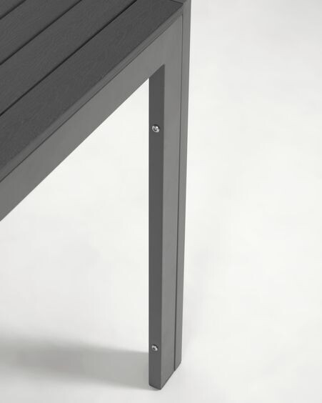 Mesa de exterior Sirley de aluminio negro 70 x 70 cm
