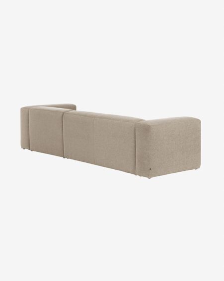 Sofá Blok 3 plazas chaise longue derecho beige 300 cm