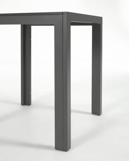 Mesa de exterior Sirley de aluminio negro 70 x 70 cm