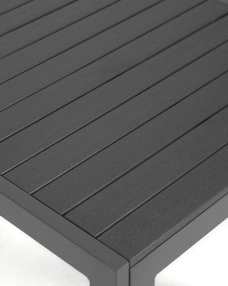 Mesa de exterior Sirley de aluminio negro 70 x 70 cm